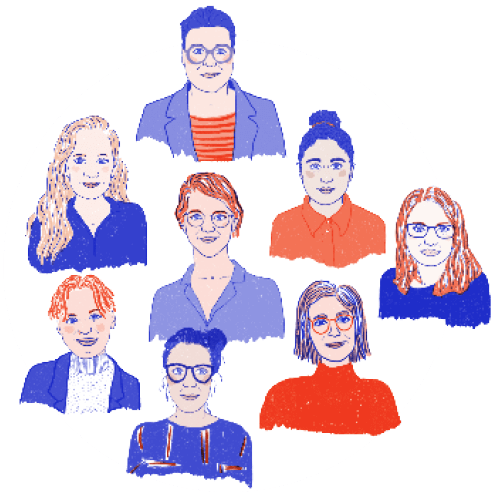 Denken & Handeln, Illustration, Icons, Schwerpunkte, Leistungen, Angebot, Portraits für Teams und Editorial